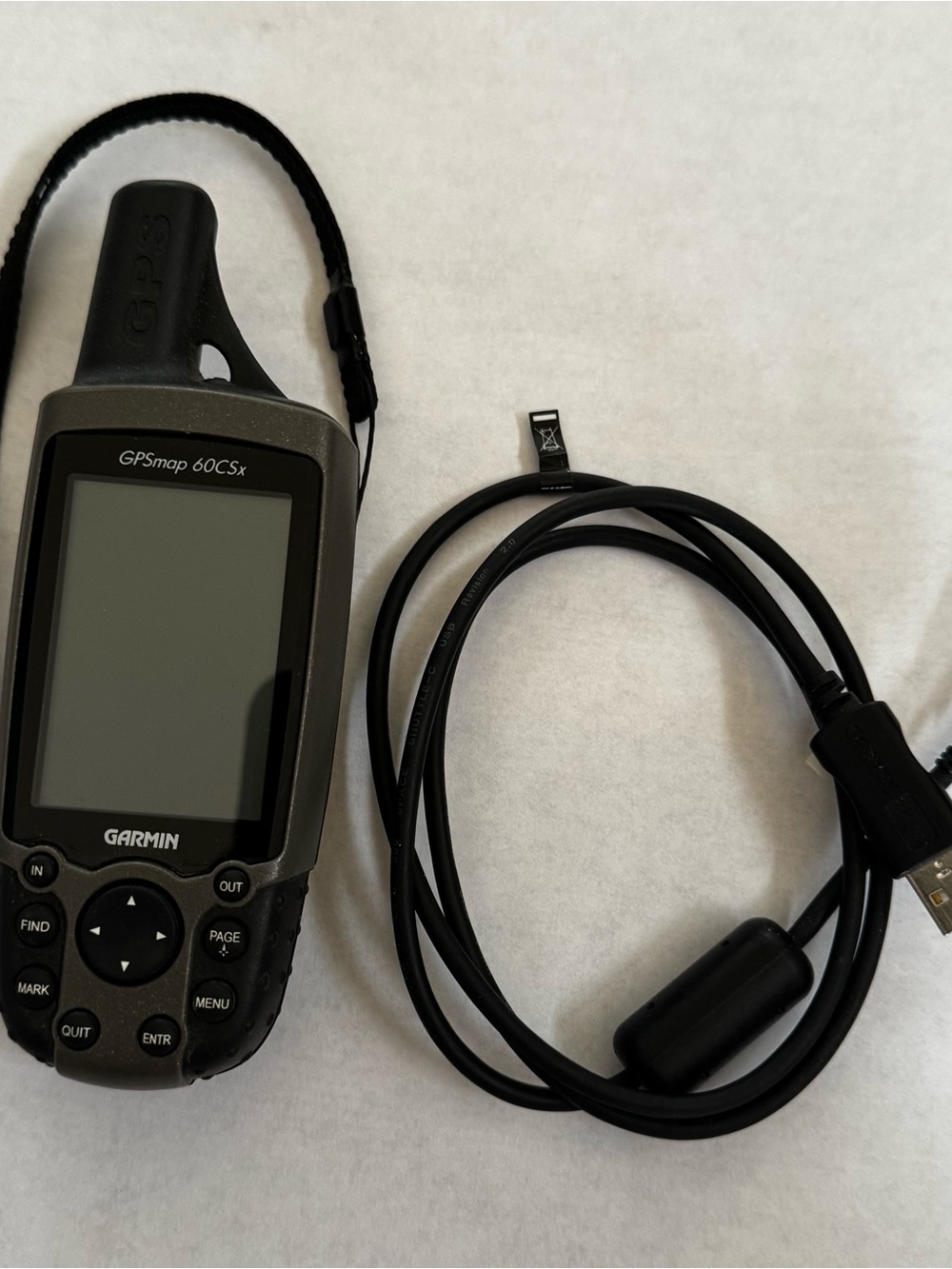 Garmin GPSmap 60CSx Portable GPS Receiver with USB cable, CD, and manuals